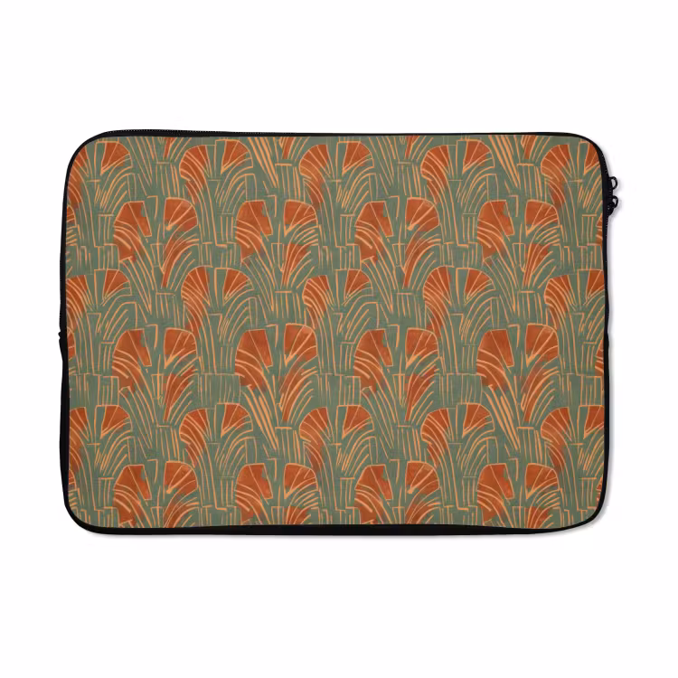 Laptophoes - Groen - Terracotta - Deco - Waaiers — 5