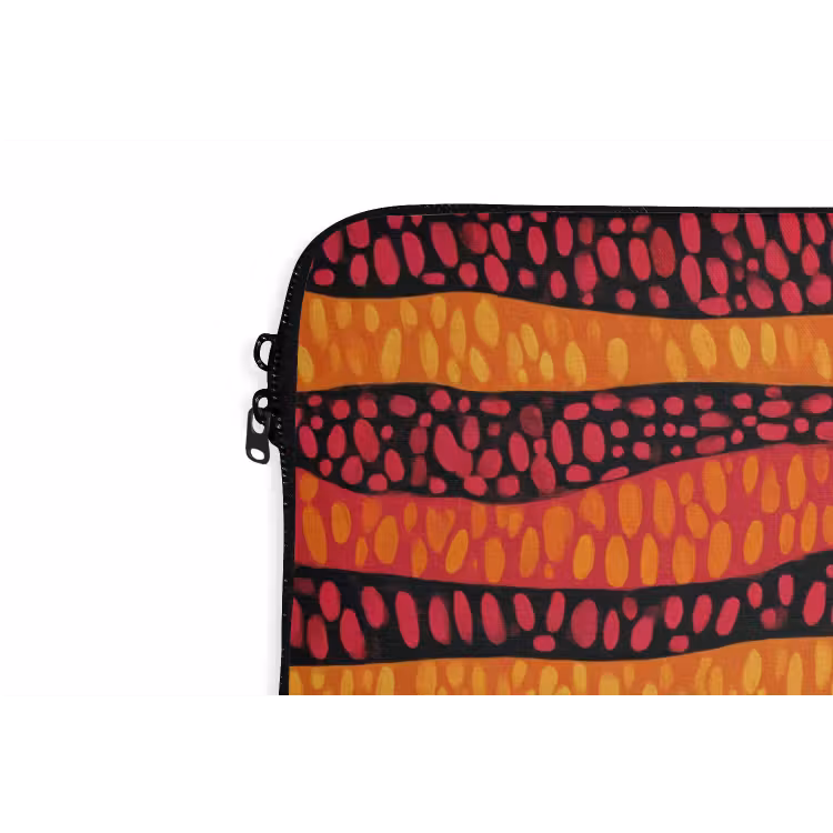 Laptophoes - Oranje - Roze - Expressief - Patroon — 6