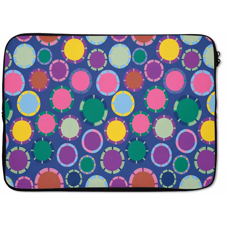 Laptophoes - Patroon - Cirkels - Abstract - Kleurrijk — 1