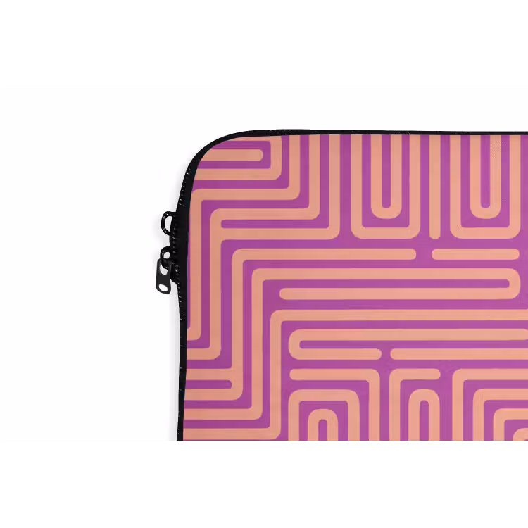 Laptophoes - Patroon - Lijnen - Abstract - Modern - Paars — 6