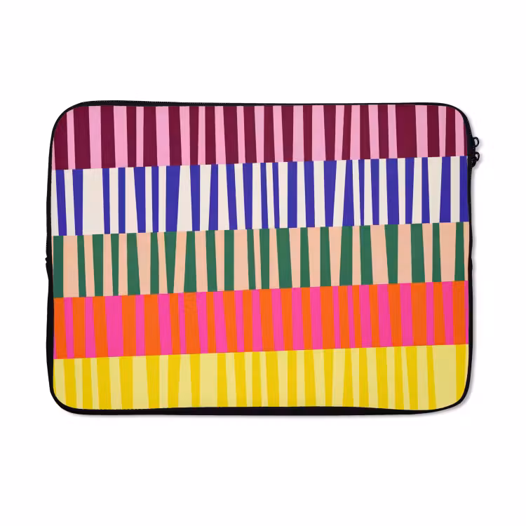 Laptophoes - Patroon - Strepen - Abstract - Modern - Kleurrijk — 5