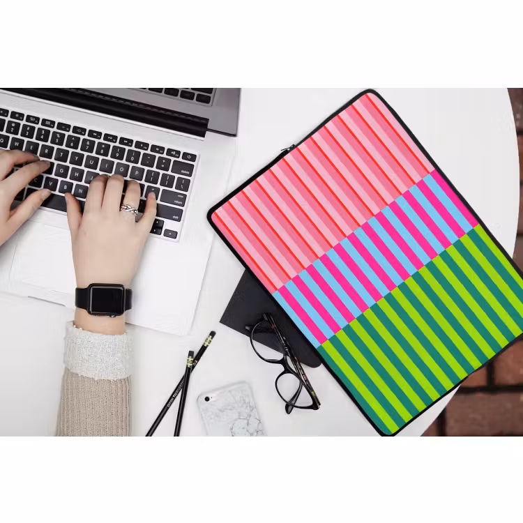 Laptophoes - Patroon - Strepen - Modern - Abstract - Kleurrijk — 3