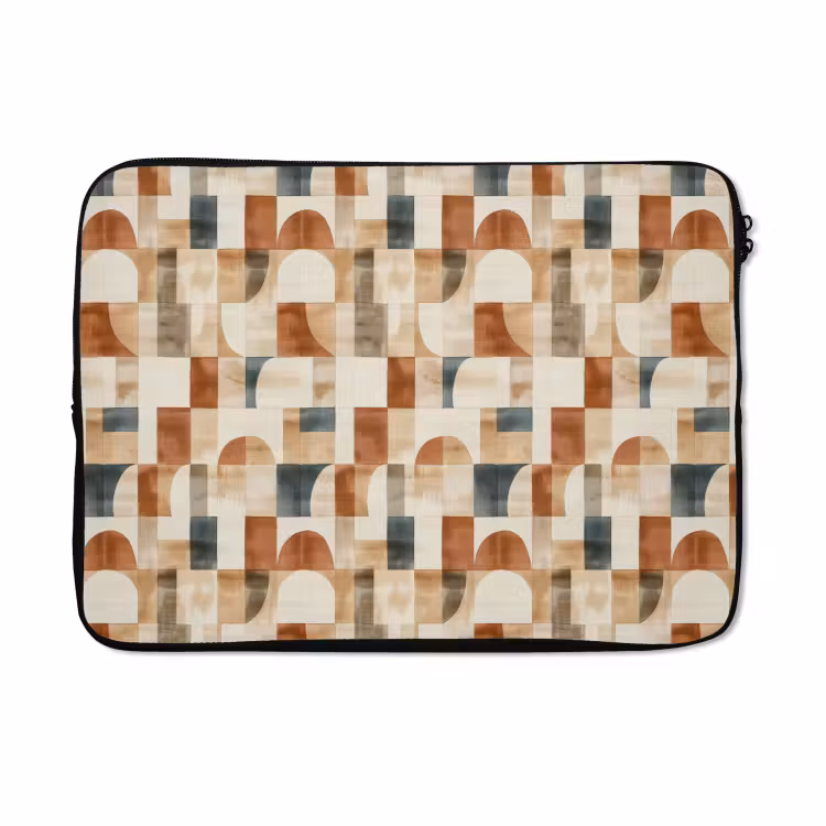 Laptophoes - Terracotta - Geometrisch - Aquarel - Textuur — 5