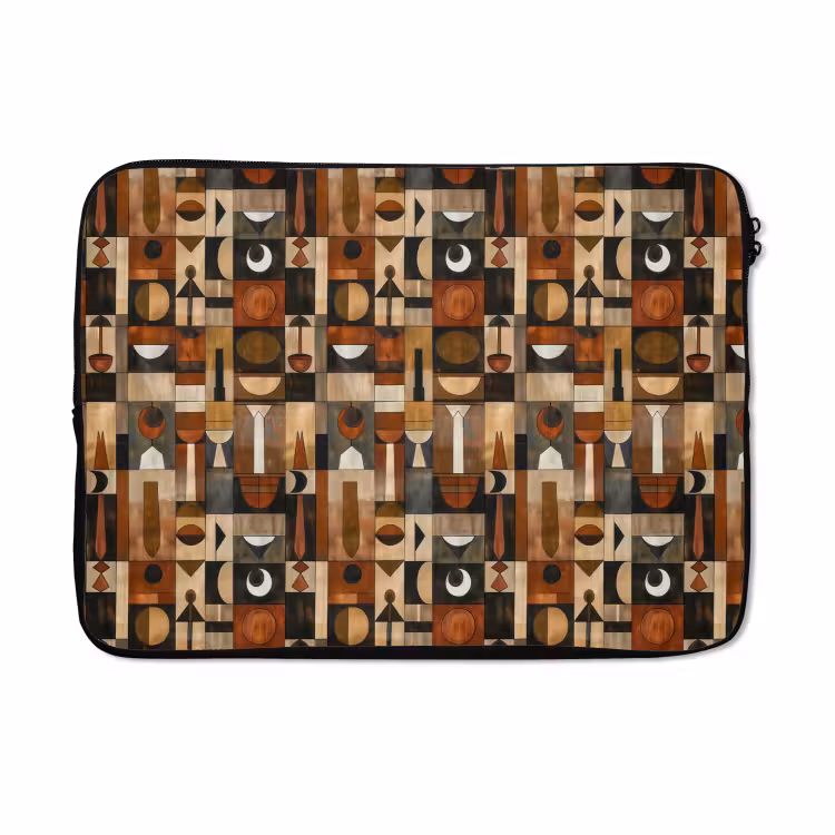 Laptophoes - Terracotta - Geometrisch - Mid-Century - Patroon — 5