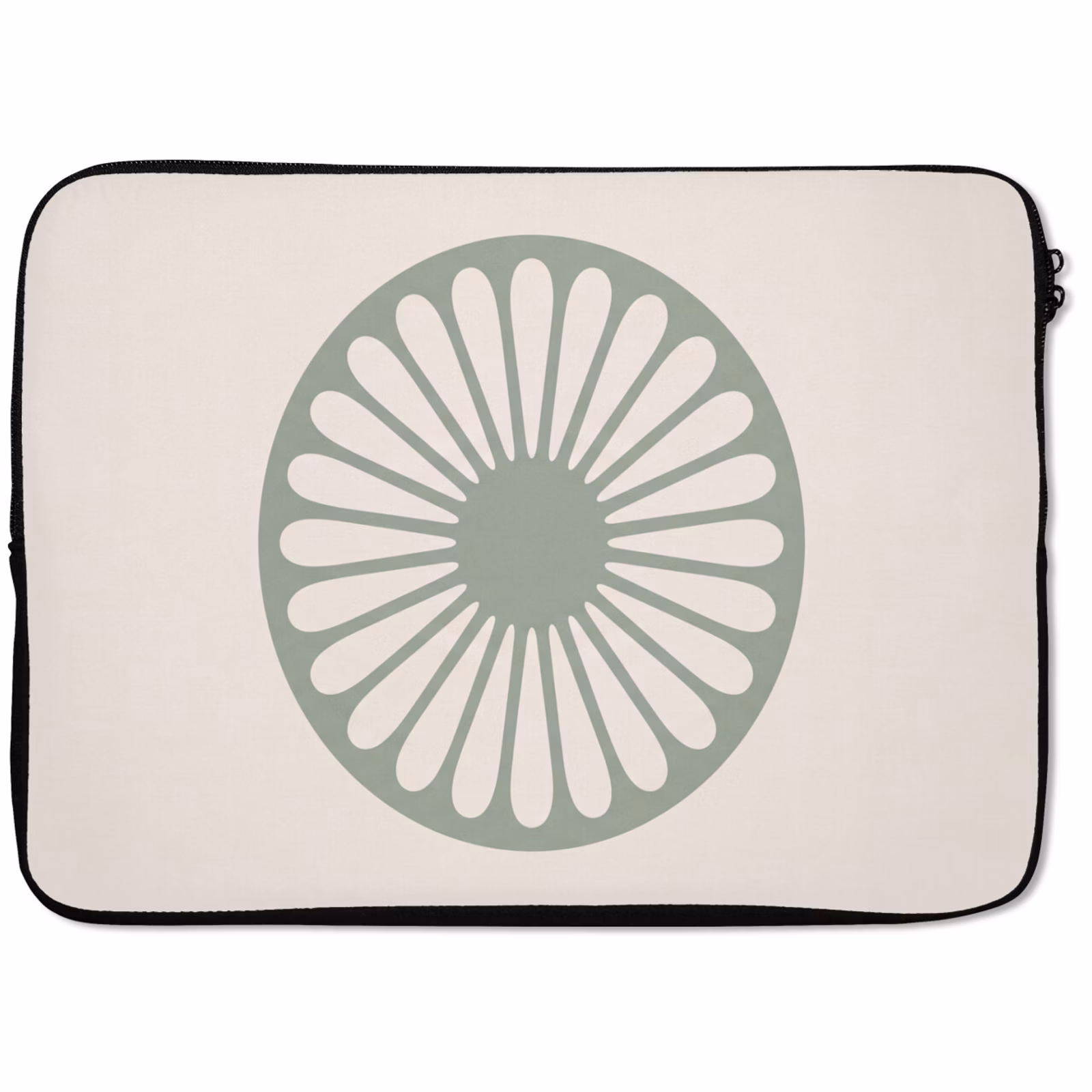 Laptophoes - Abstract - Patroon - Radiaal - Modern - Groen — 1