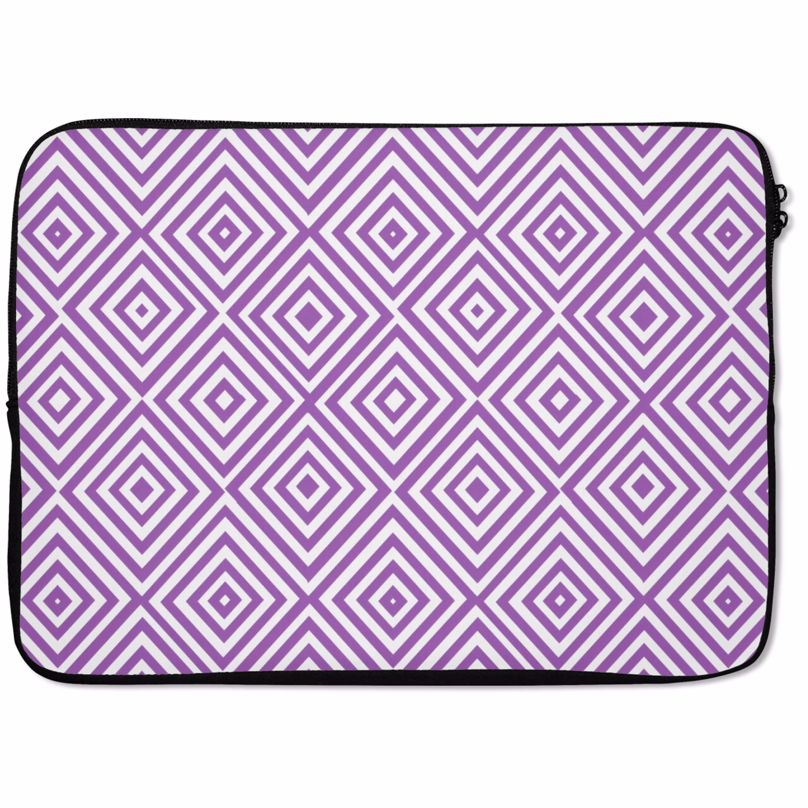Laptophoes - Paars - Geometrisch - Ruiten - Concentrisch - Patroon — 1