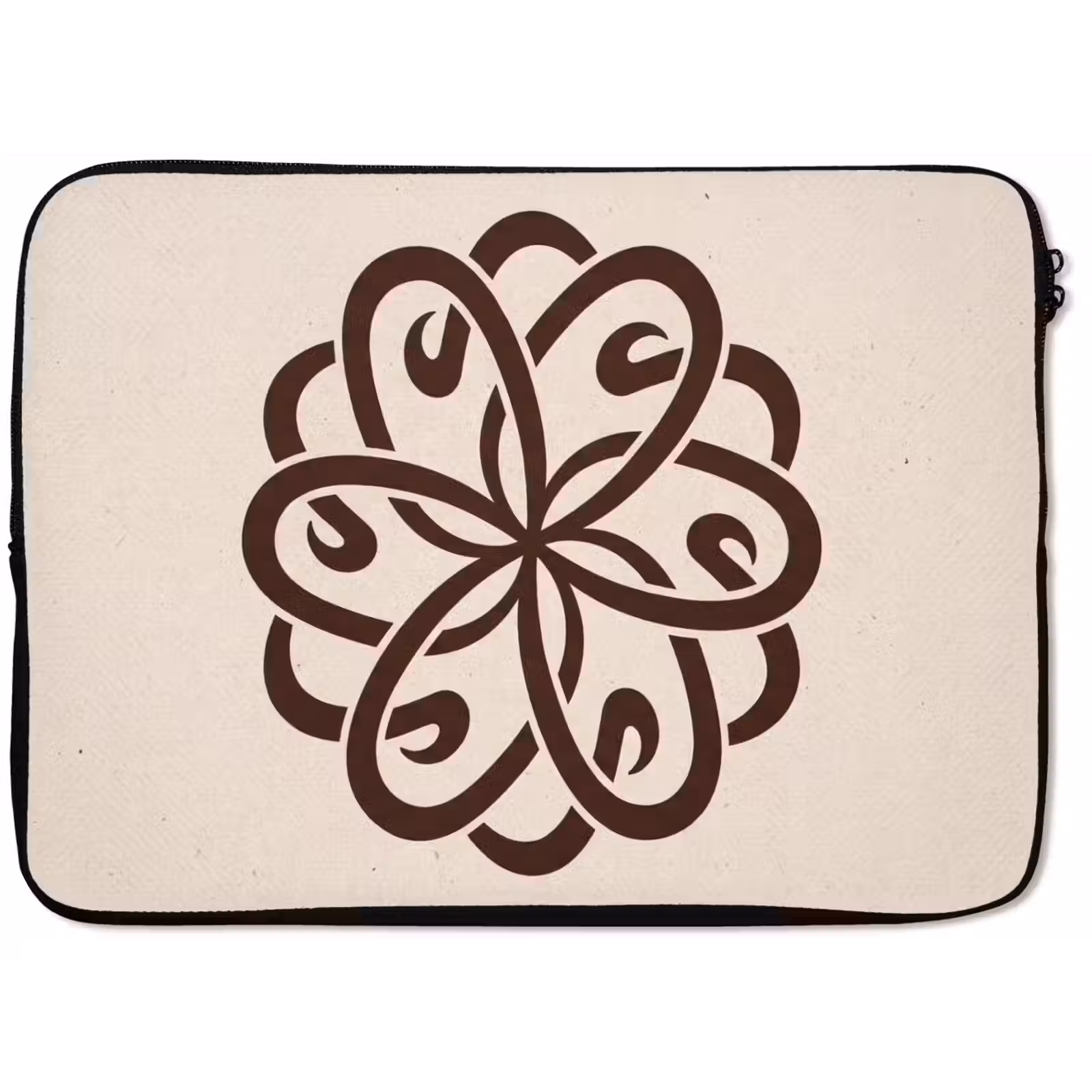 Laptophoes - Patroon - Knoop - Abstract - Modern - Bruin — 1