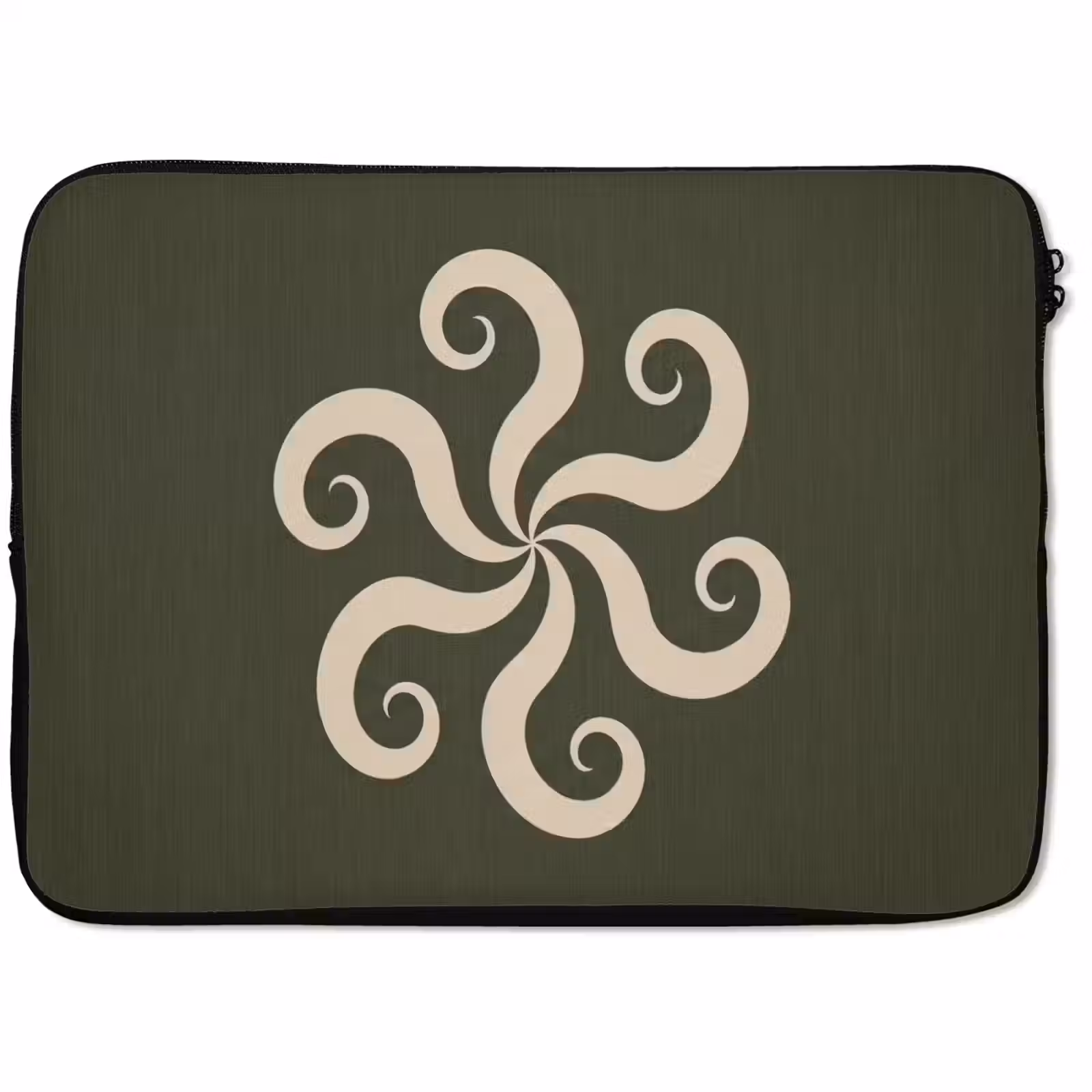 Laptophoes - Patroon - Spiraal - Abstract - Modern - Groen — 1