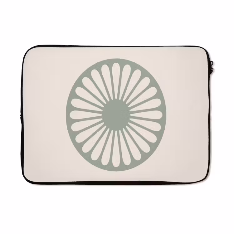 Laptophoes - Abstract - Patroon - Radiaal - Modern - Groen — 5