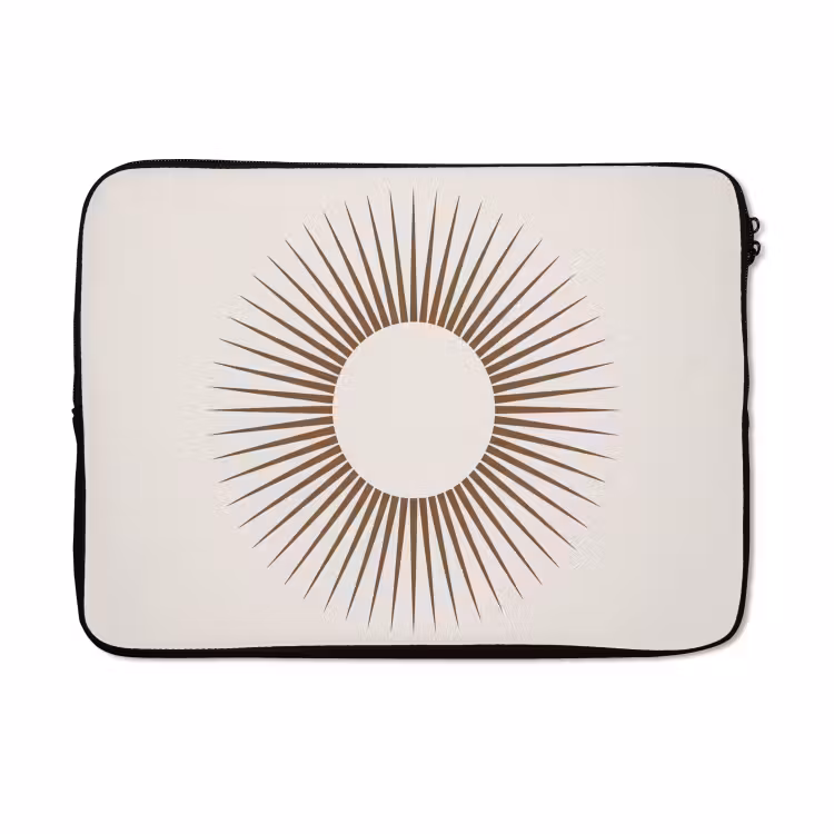 Laptophoes - Abstract - Zon - Symbool - Modern - Beige — 5