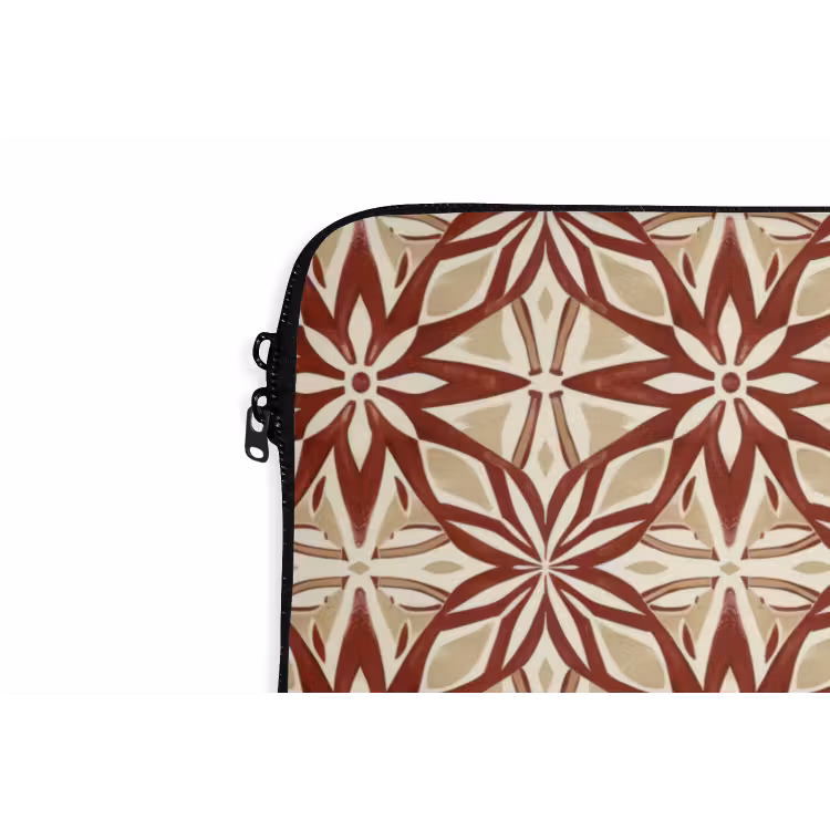 Laptophoes - Bordeauxrood - Geometrisch - Tegel - Patroon — 6