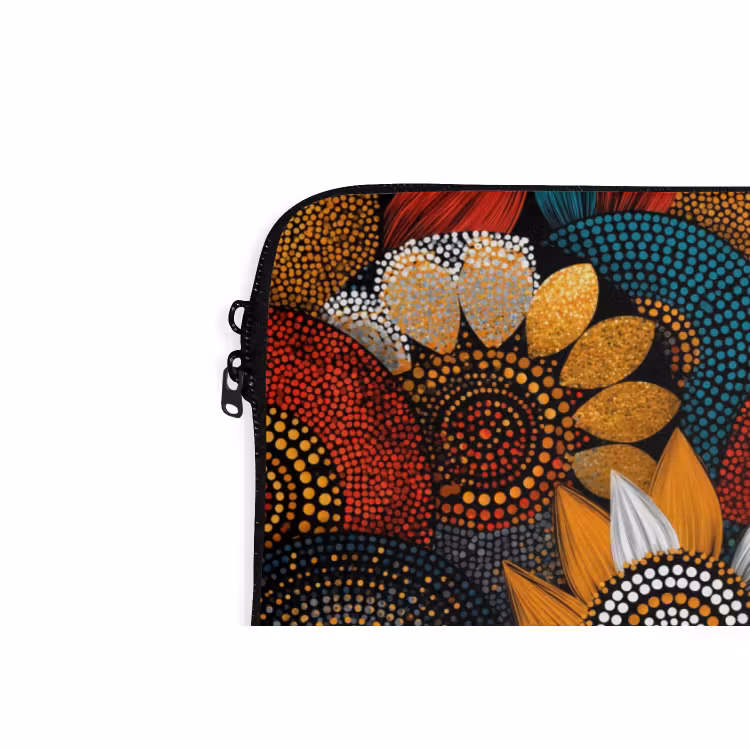 Laptophoes - Kleurrijk - Aboriginal - Dot Painting - Botanisch - Patroon — 6