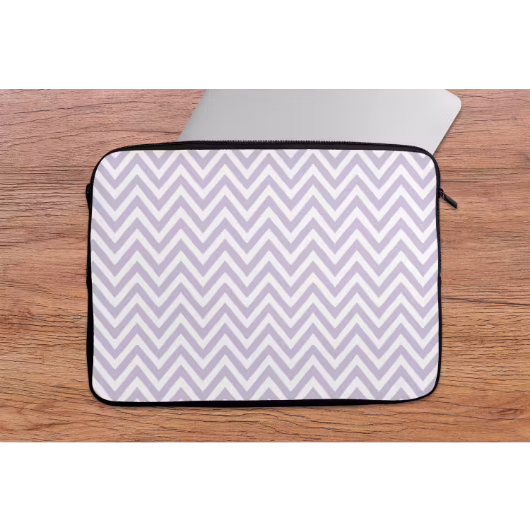 Laptophoes - Lila - Geometrisch - Chevron - Zigzag - Patroon — 2