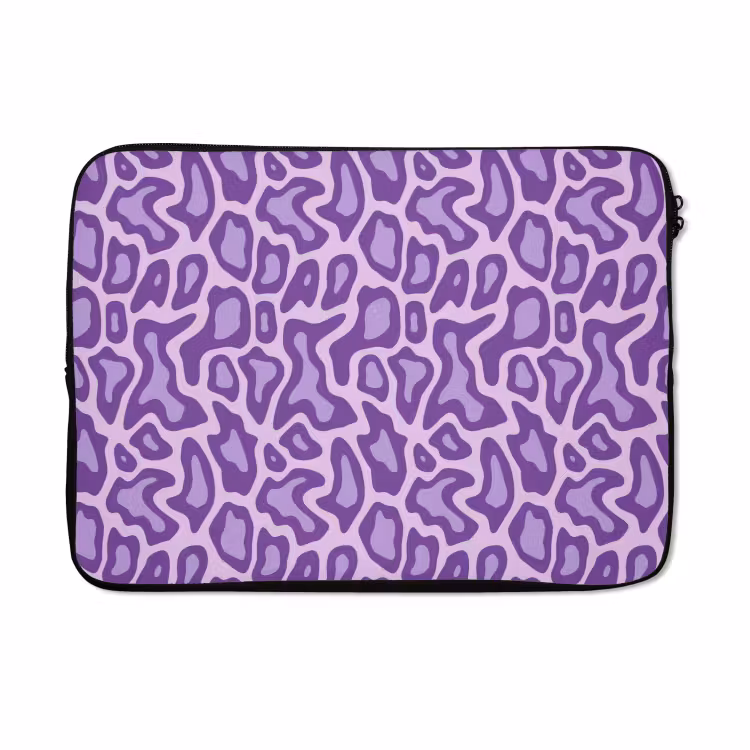 Laptophoes - Paars - Abstract - Luipaard - Vlekken - Groovy - Patroon — 5