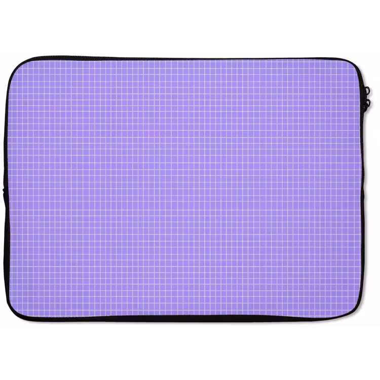 Laptophoes - Paars - Geometrisch - Raster - Minimalistisch - Patroon — 1