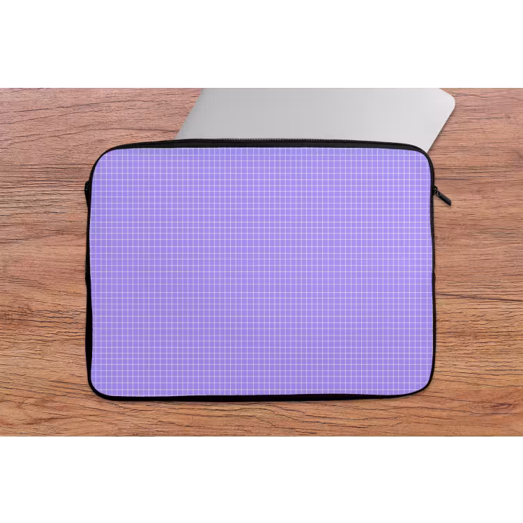 Laptophoes - Paars - Geometrisch - Raster - Minimalistisch - Patroon — 2