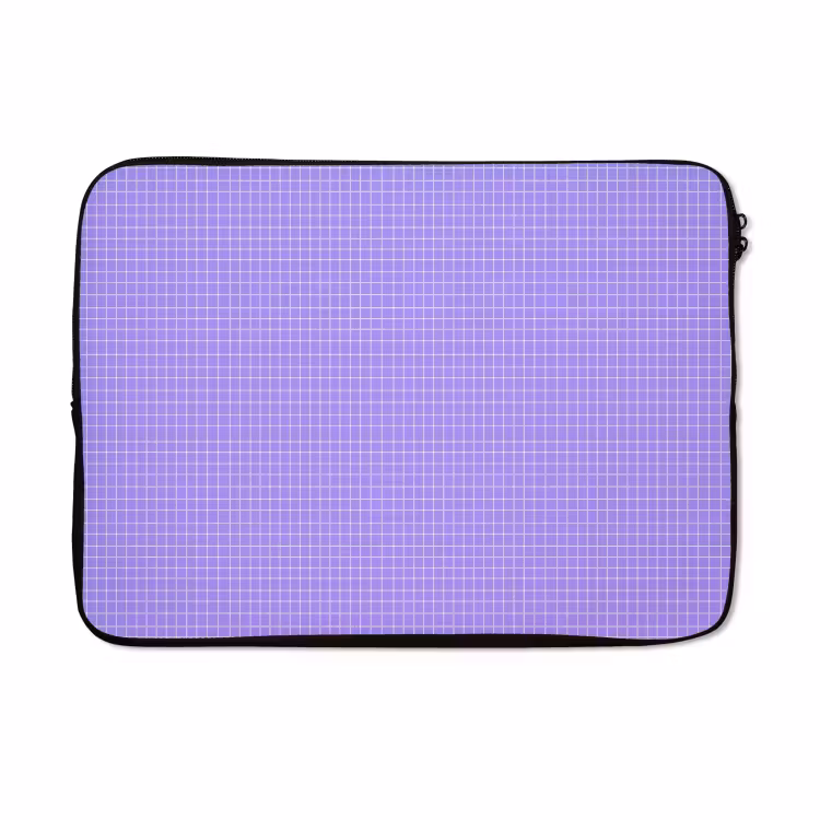 Laptophoes - Paars - Geometrisch - Raster - Minimalistisch - Patroon — 5