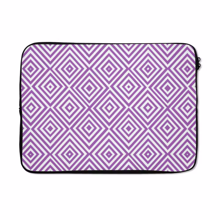 Laptophoes - Paars - Geometrisch - Ruiten - Concentrisch - Patroon — 5
