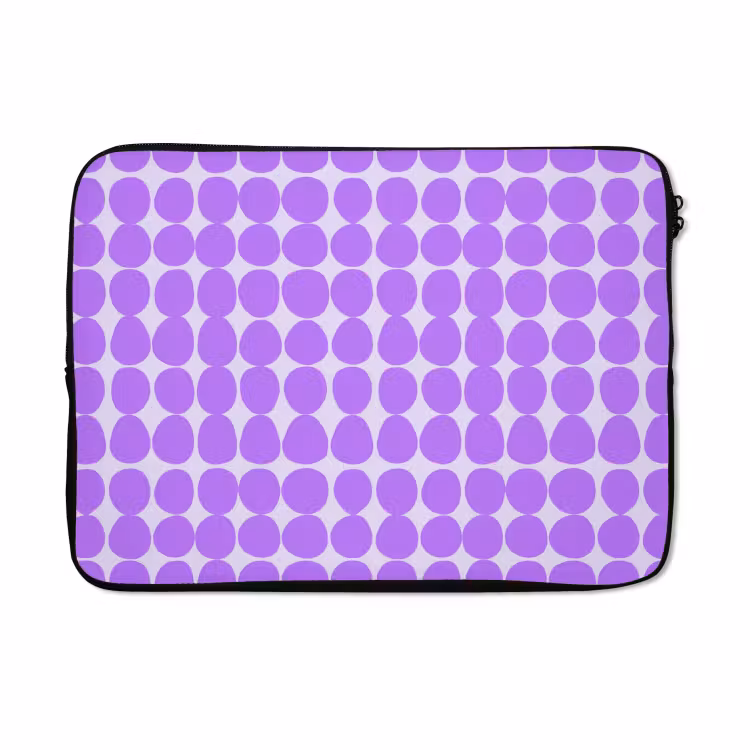 Laptophoes - Paars - Geometrisch - Stippen - Polka Dot - Patroon — 5