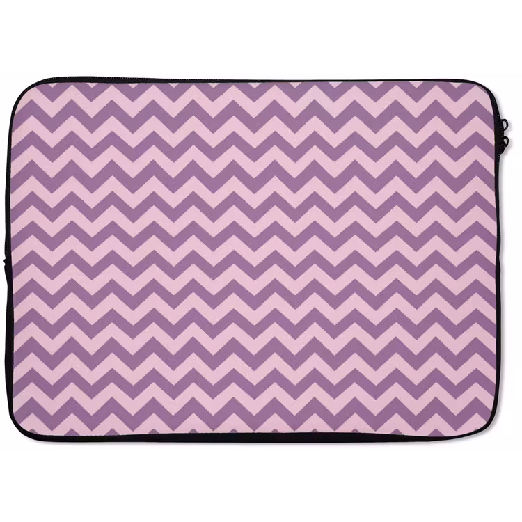 Laptophoes - Paars - Roze - Geometrisch - Chevron - Zigzag - Patroon — 1
