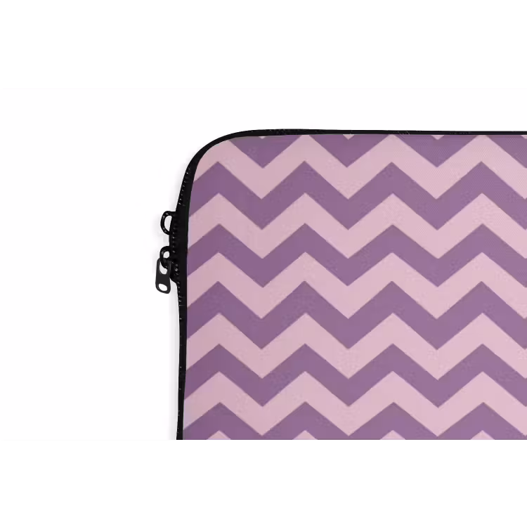 Laptophoes - Paars - Roze - Geometrisch - Chevron - Zigzag - Patroon — 6