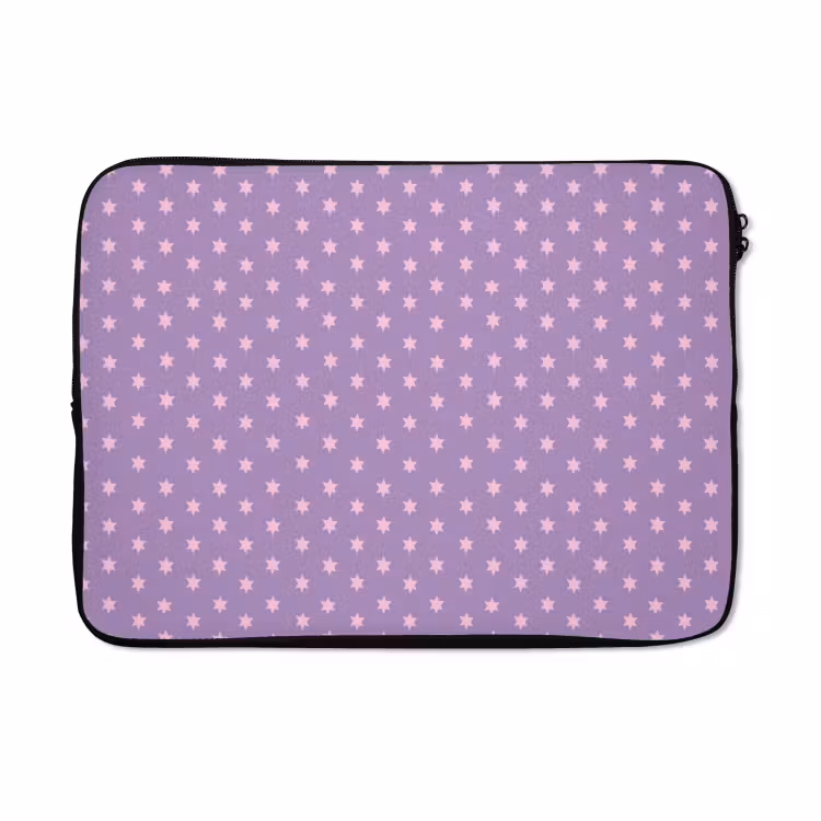 Laptophoes - Paars - Roze - Sterren - Geometrisch - Patroon — 5