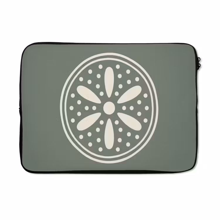 Laptophoes - Patroon - Cirkel - Abstract - Groen - Decoratie — 5