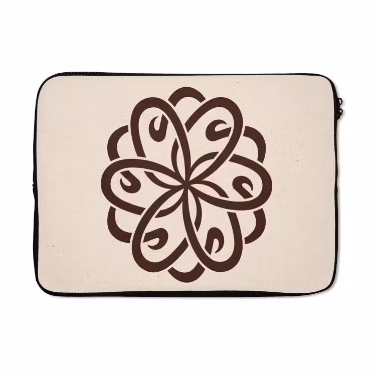 Laptophoes - Patroon - Knoop - Abstract - Modern - Bruin — 5