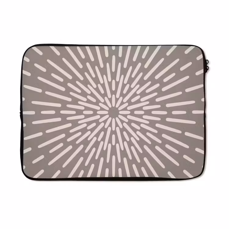 Laptophoes - Patroon - Stralen - Abstract - Modern - Grijs — 5