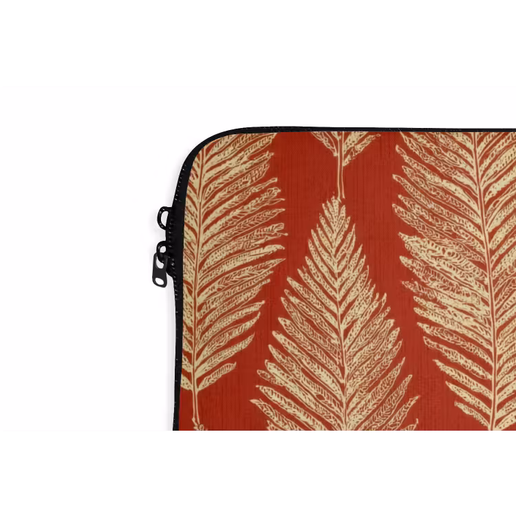 Laptophoes - Rood - Botanisch - Varen - Patroon — 6
