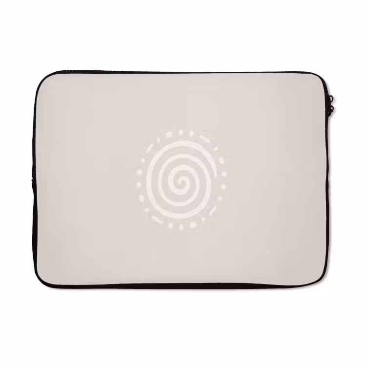 Laptophoes - Symbool - Spiraal - Abstract - Minimalistisch - Beige — 5