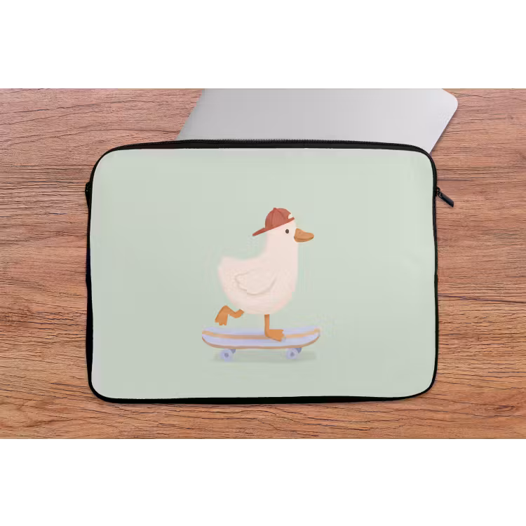 Laptophoes - Vogel - Skateboard - Dieren - Cartoon - Speels — 2