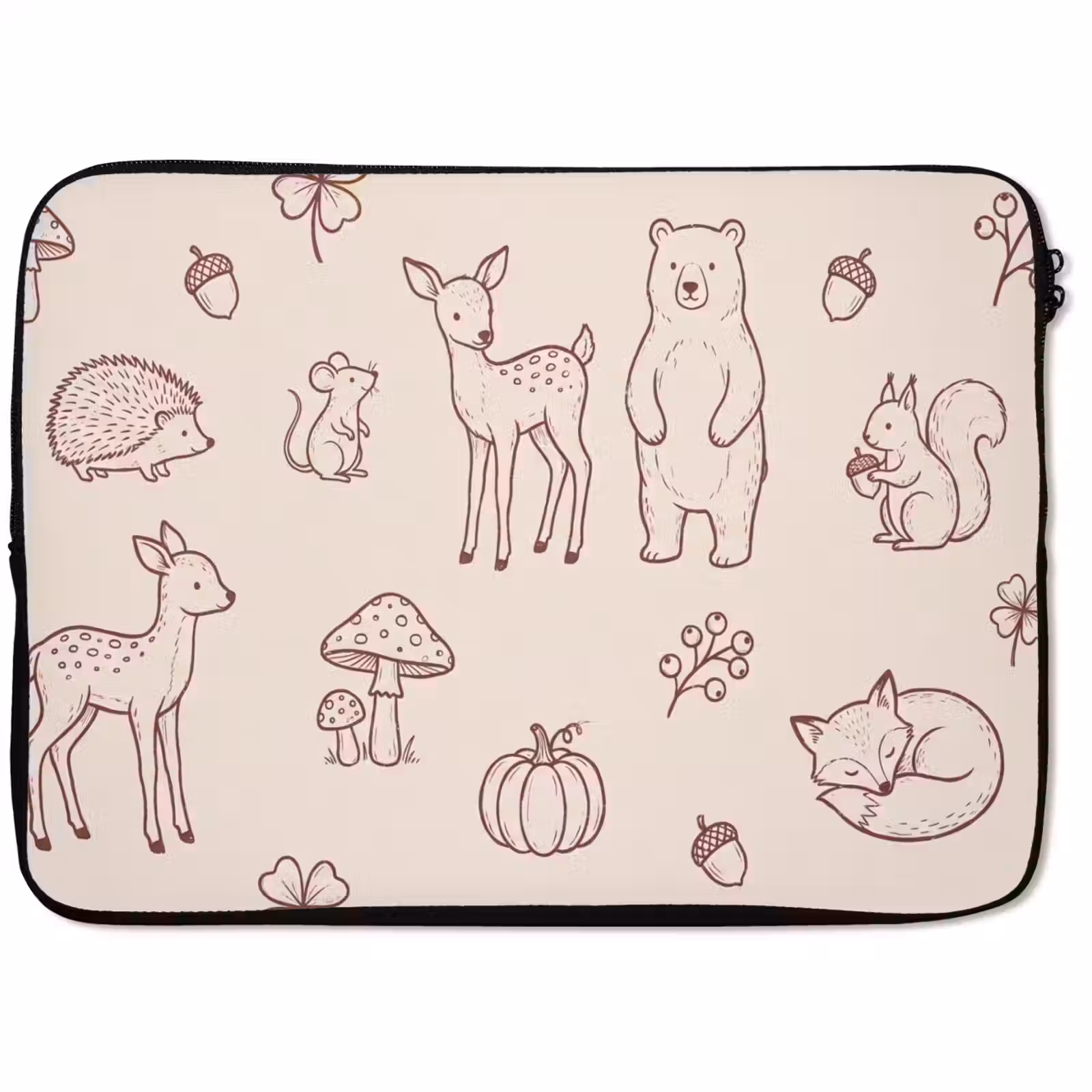 Laptophoes - Dieren - Bos - Natuur - Schets - Patroon — 1