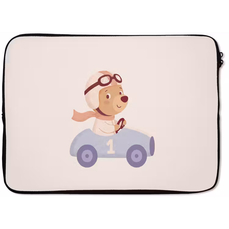 Laptophoes - Beer - Auto - Kinderkamer - Cartoon - Speels — 1
