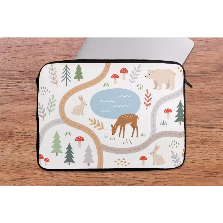 Laptophoes - Dieren - Bos - Illustratie — 2