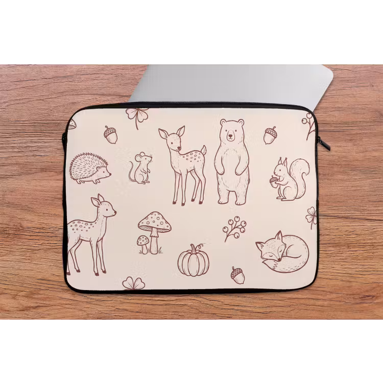 Laptophoes - Dieren - Bos - Natuur - Schets - Patroon — 2