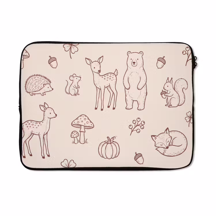 Laptophoes - Dieren - Bos - Natuur - Schets - Patroon — 5
