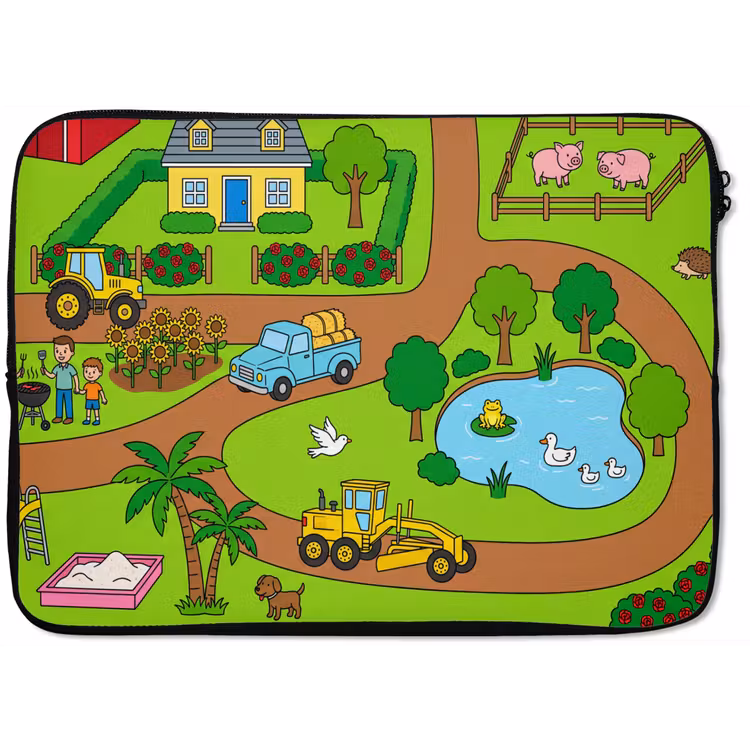 Laptophoes - Platteland - Dieren - Cartoon — 1