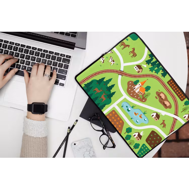 Laptophoes - Platteland - Dieren - Illustratie — 3