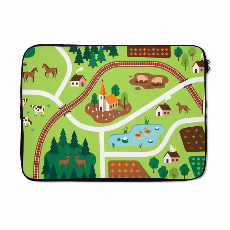 Laptophoes - Platteland - Dieren - Illustratie — 5
