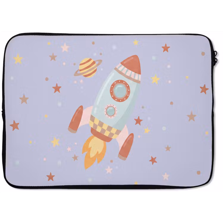 Laptophoes - Raket - Ruimte - Planeet - Illustratie — 1