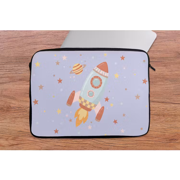 Laptophoes - Raket - Ruimte - Planeet - Illustratie — 2
