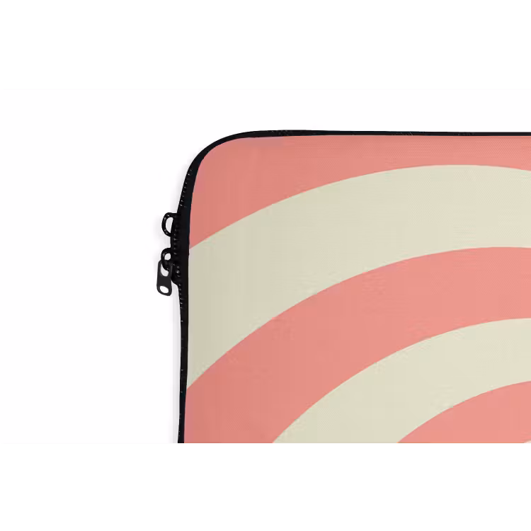 Laptophoes - Spiraal - Patroon - Abstract - Roze - Beige — 6
