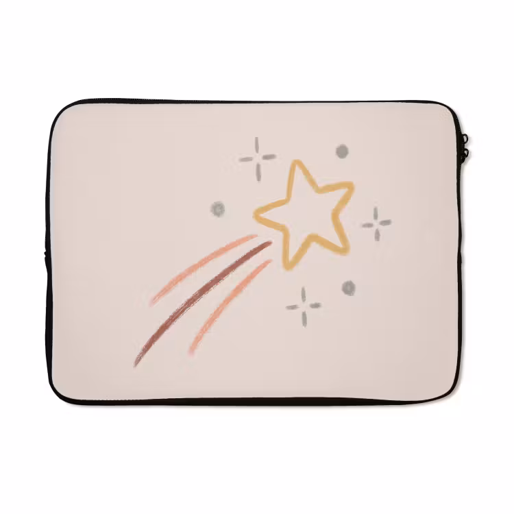Laptophoes - Ster - Vallend - Illustratie - Pastel — 5