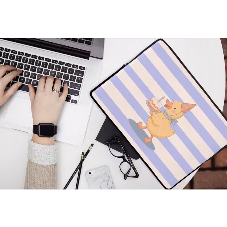 Laptophoes - Vogel - Feest - Taart - Kinder - Illustratie — 3