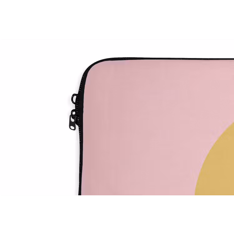 Laptophoes - Smiley - Geel - Roze - Symbool - Minimalistisch — 6
