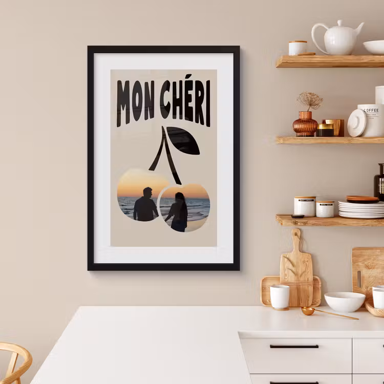 Poster met lijst - Mon Chéri — 3