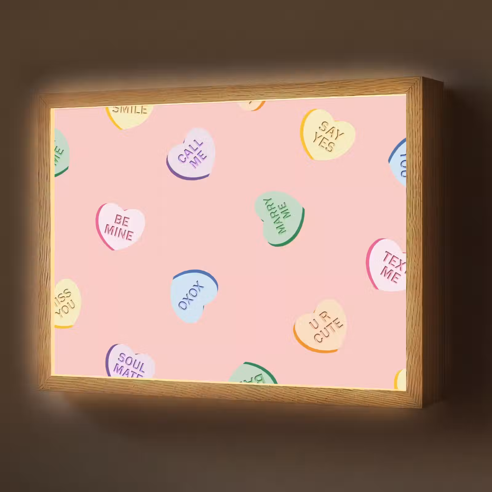 Lightbox - Wandlamp - Hart - Snoep - Pastel - Tekst — 1