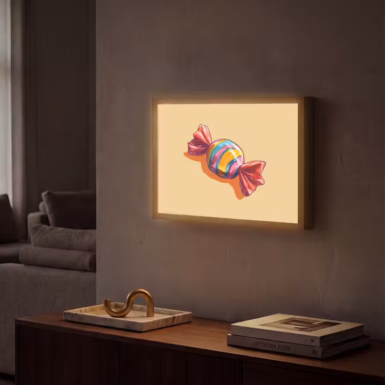 Lightbox - Wandlamp - Geel - Snoep - Kleur — 2