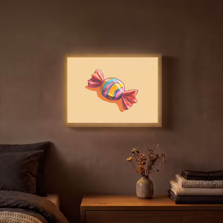 Lightbox - Wandlamp - Geel - Snoep - Kleur — 3